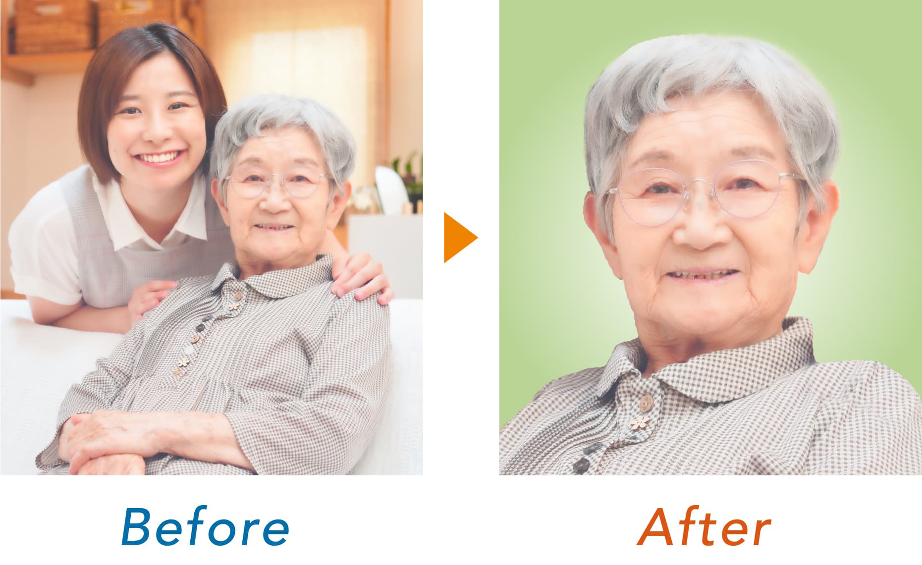 A plan 写真修正+遺影額